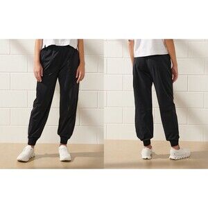 Abercrombie & Fitch Jogger Pants Women L Black YPB MotionTEK Hi Rise Stretch NEW